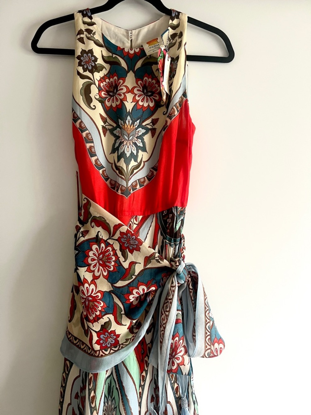 FARM Rio x Anthropologie Tie Scarf Printed Maxi Dress Size Small NWT - Picture 10 of 12